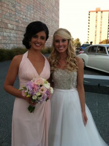 bride with maid of honor